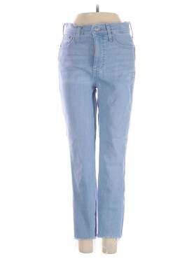 Madewell 10" High-Rise Skinny Jeans in Light Wash with Raw Hem Size 26